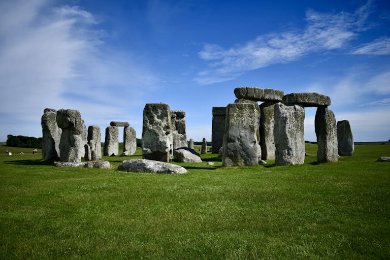 Gray Rock Formations Under Blue Sky